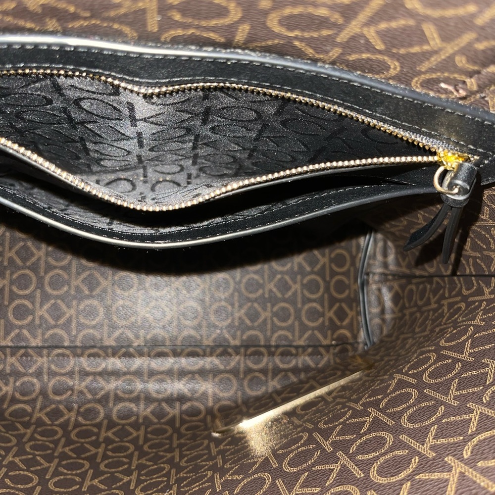EUC CK 100% Leather Tote - Picture 4 of 6